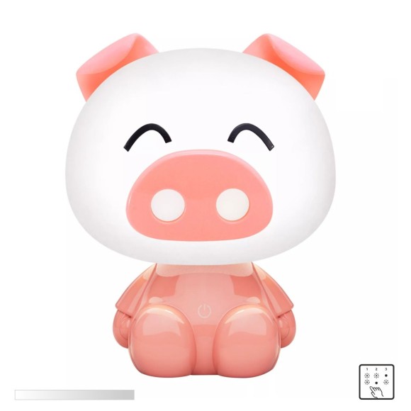 Zuma Line KDR-603B-PK LED stolní lampička Piggy | 3W integrovaný LED zdroj | 40000K