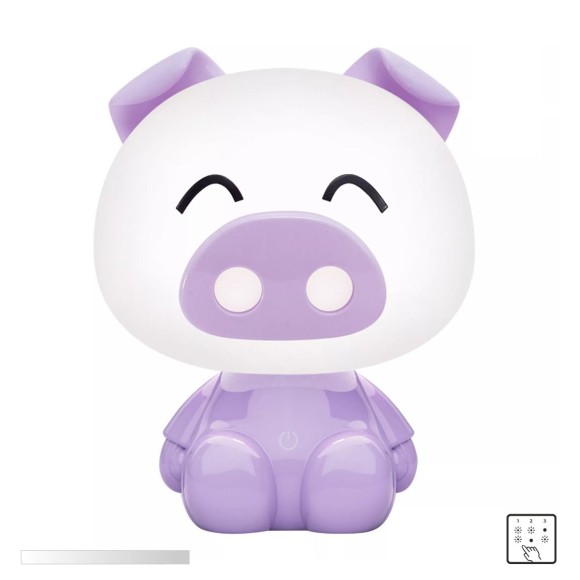 Zuma Line KDR-603B-PE LED stolní lampička Piggy | 3W integrovaný LED zdroj | 40000K