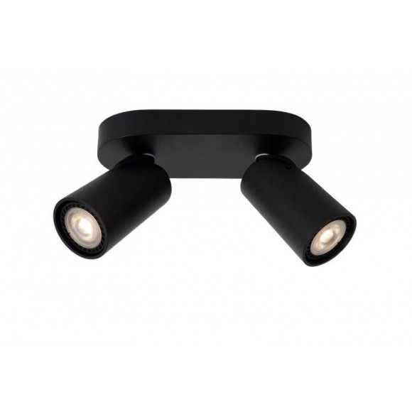 Lucide 23954/11/30 LED stropní bodové svítidlo Xyrus 2x5W | GU10 | 2x320lm | 2200K - stmívatelné, černé