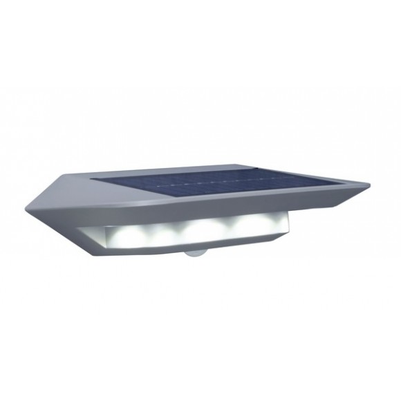 Lutec LT6901401337 LED solární nástěnné svítidlo Ghost s pohybovým čidlem 1x2W | 260lm | 4000K | IP44 - šedá