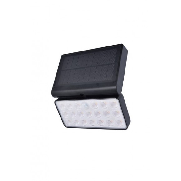 Lutec 6935501330 LED venkovní solární nástěnné svítidlo Tuda s pohybovým čidlem 1x8,5W | 1000lm | 2700-6500K | IP44 - černá