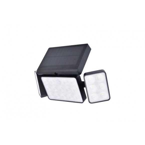 Lutec 6935502330 LED venkovní solární nástěnné svítidlo Tuda s pohybovým čidlem 1x7,4W | 1500lm | 2700-6500K | IP44 - černá