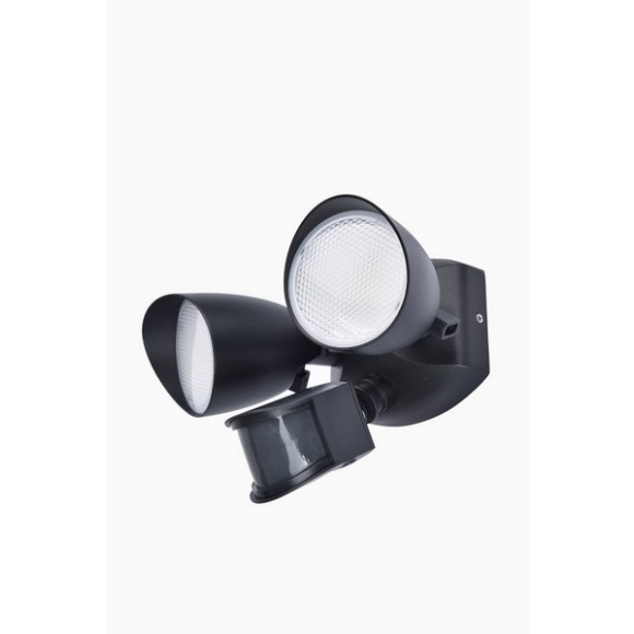 Lutec 7622222012 LED venkovní nástěnné svítidlo Shrimp s pohybovým čidlem 1x23,5W | 1700lm | 4000K | IP44 - černá