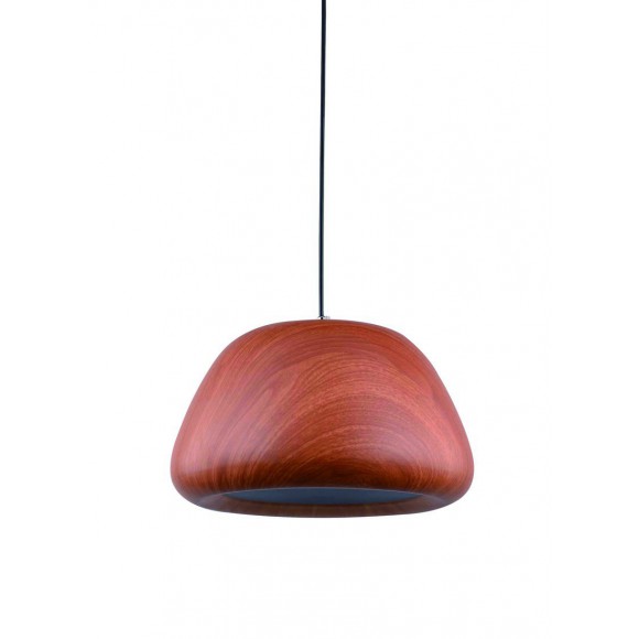 Ledko kovový lustr E27 60W, Imitace dřeva