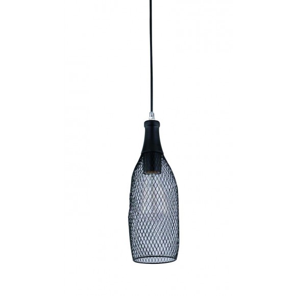 závěsné drátěné svítidlo Ledko E27 60W - černé