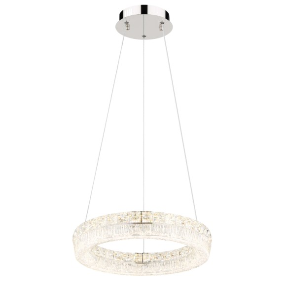 Globo 67387-24 LED závěsné stropní svítidlo LAUREL  | 24W integrovaný LED zdroj | 2200lm | 2700-6000K | dálkové ovládání | stmívač | chrom