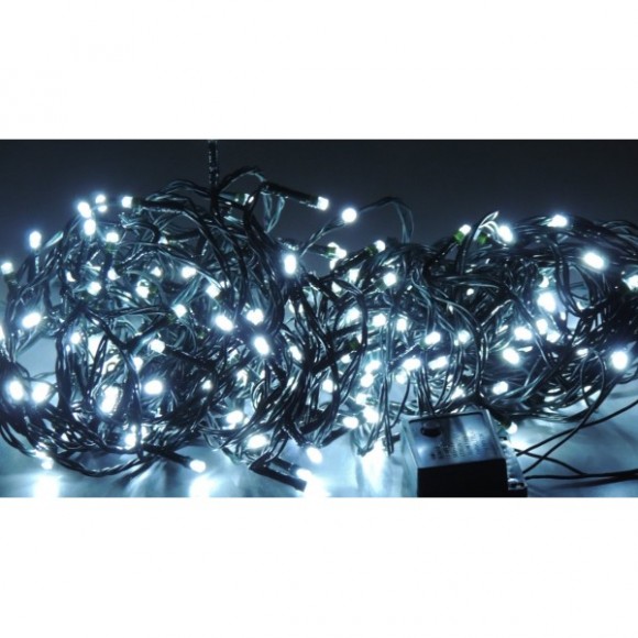 LED vánoční řetěz studená bílá - 100 LED 32100 délka 10 m, IP20 - pro vnitřní použití