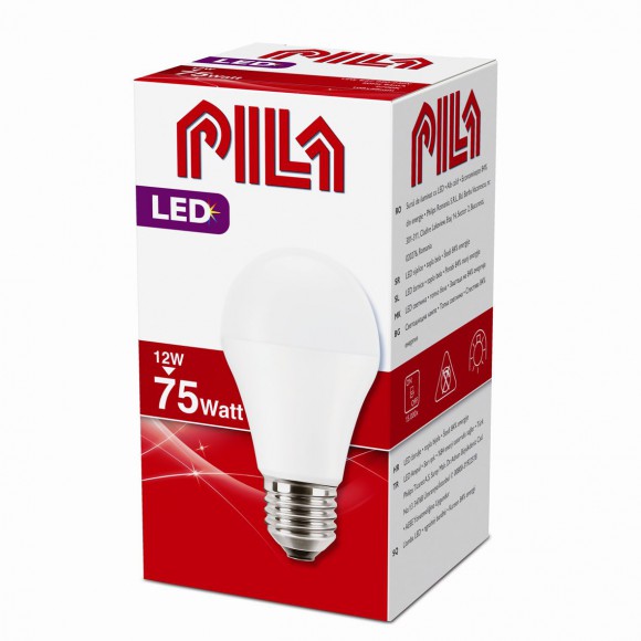 LED žárovka úsporná Philips 9,4W -> 75W E27 - PILA LED BULB 75W E27 827 A60 FR ND
