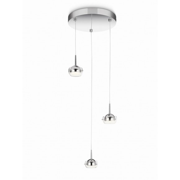 LED závěsné stropní svítidlo - lustr Philips CYPRESS 3x3W  - lesklý chrom