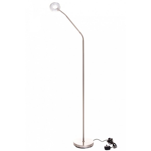 LEDKO 00224 LED stojací lampa 1x5W | 400lm | 3000K - chrom