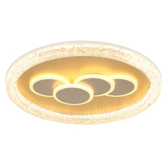 Globo 48476-40R LED přisazené stropní svítidlo LORAINE  | 40W integrovaný LED zdroj | 3930lm | 3000K | zlatá