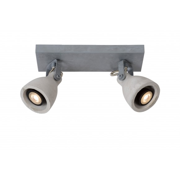 Lucide 05910/10/36 LED stropní bodové svítidlo Concri 2x5W | GU10 | 640lm | 3000K - šedá