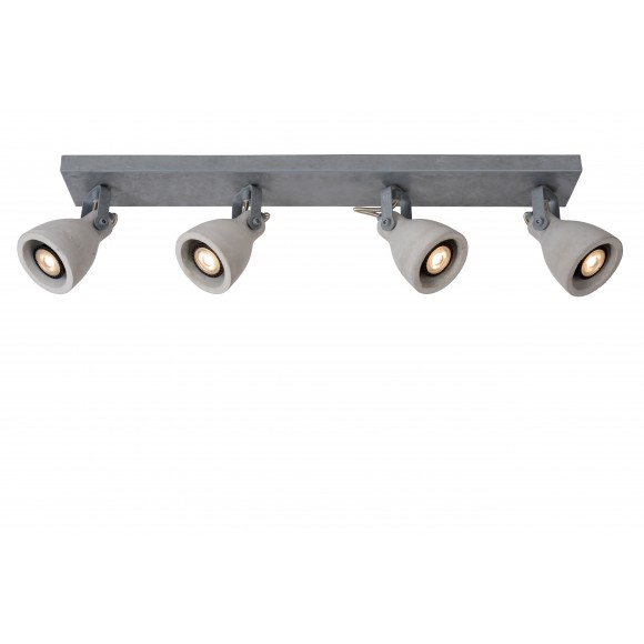 Lucide 05910/20/36 LED stropní bodové svítidlo Concri 4x5W | GU10 | 1280lm | 3000K - šedá