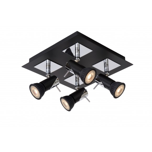 Lucide 12910/19/30 LED přisazené stropní svítidlo Brackx 4x5W | GU10 | 1280lm | 3000K - černá