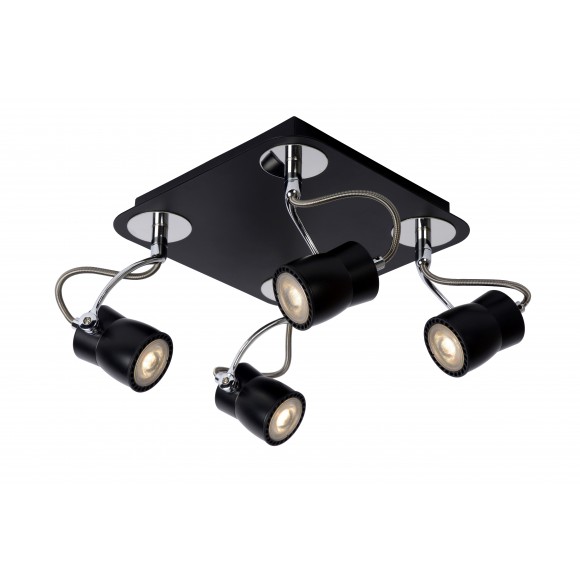 Lucide 16955/20/30 LED přisazené stropní bodové svítidlo Samba 4x4,5W | GU10 | 1280lm | 3000K - černá