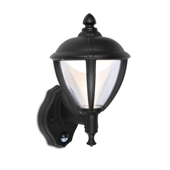 Lutec 5260103012 LED venkovní nástěnná lampa se senzorem pohybu Unite 1x9W | 330lm | 3000K | IP44 - matná černá