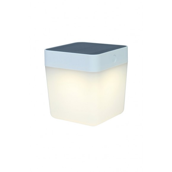 Lutec 6908001331 LED venkovní stolní solární lampička Table Cube 1x1W | 100lm | 3000K | IP44 - přenosná, bílá