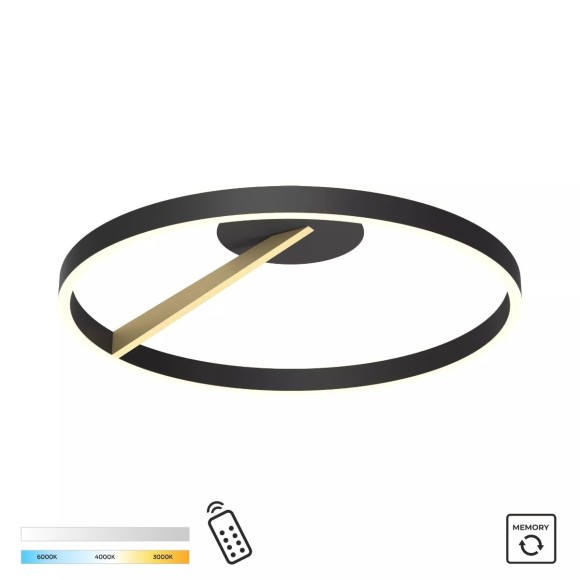 Zuma Line MX3689-1L-3BGT LED přisazené stropní svítidlo MALU | 37W integrovaný LED zdroj | 2700-6000K