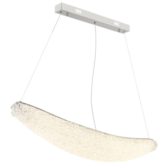 Globo 68524-40 LED závěsné stropní svítidlo KRISTALLA  | 40W integrovaný LED zdroj | 3400lm | 2700-6000K | dálkové ovládání | stmívač | chrom