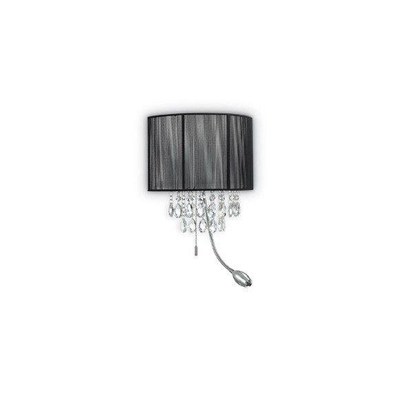 Ideal Lux 122595 LED nástěnné svítidlo se směrovou lampičkou Opera Nero 1x40W|E14 - černé