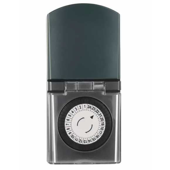 Emos P5508 venkovní mechanická spínací zásuvka s časovačem IP44 - 48 spínání za den, max. 3680W, černá