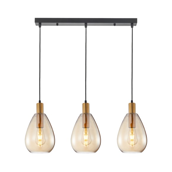 Italux PND-27812-3-BRO-AMB závěsné stropní svítidlo Zulo E27