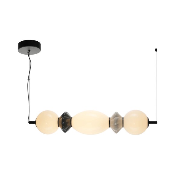 Italux PND-94921-3A-BK LED závěsné stropní svítidlo Balos | 14W integrovaný LED zdroj | 3000K | černá | šedá | opálová