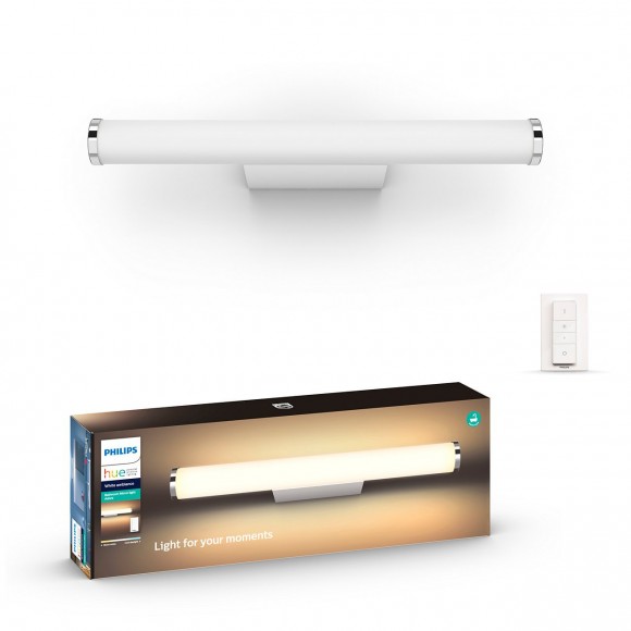 Philips Hue 34028/31/P7 nástěnné svítidlo do koupelny Adore 1x13W|2200-6500K|IP44 - Bluetooth, White Ambiance