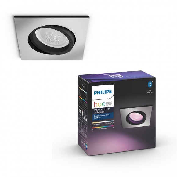 Philips Hue 50551/48/P7 zápustné bodové svítidlo Centura 1x5,7W|2000-6500K|RGB - Bluetooth, White and Color Ambiance