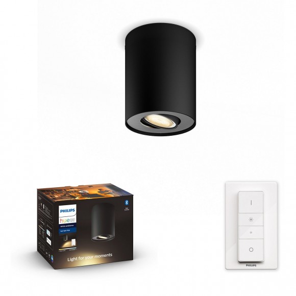Philips Hue 56330/30/P7 LED přisazený lustr Pillar 5,5W | GU10 | 250lm | 2200-6500K - Bluetooth, s dálkovým ovládáním