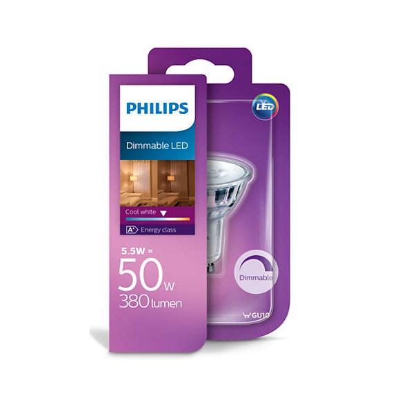 Philips 10138D/50/41 LED žárovka 1x5,5W|GU10|4000K