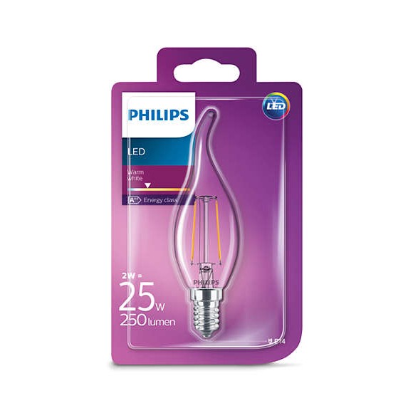 Philips 101383261 LED žárovka Classic 1x2W|E14|2700K