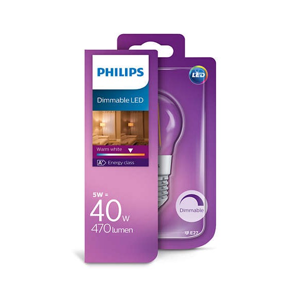Philips 101383305 LED žárovka Classic 1x4,5W|E27|2700K - mini kapka