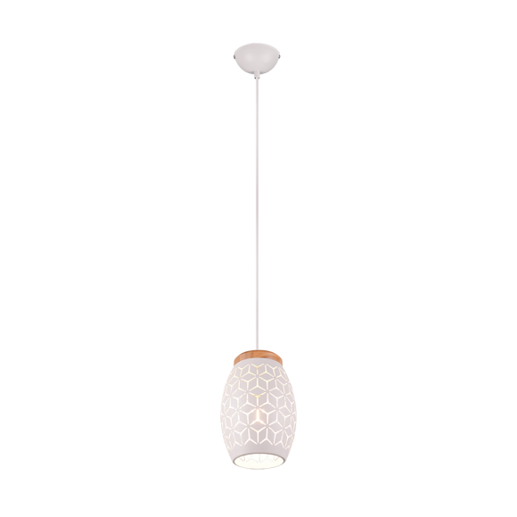 Trio R31571031 závěsný lustr Bidar 1x28W | E27 | IP20 - výškově nastavitelné, bílá