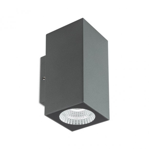 Redo 90088 QUAD exteriérové nástěnné svítidlo CREE COB LED 2x3W | 660/540lm | 3000K | IP65 - antracit