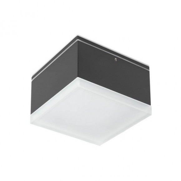 Redo 90109 AKRON exteriérové přisazené stropní svítidlo CREE COB LED 9W | 882/754lm | 3000K | IP54 - antracit