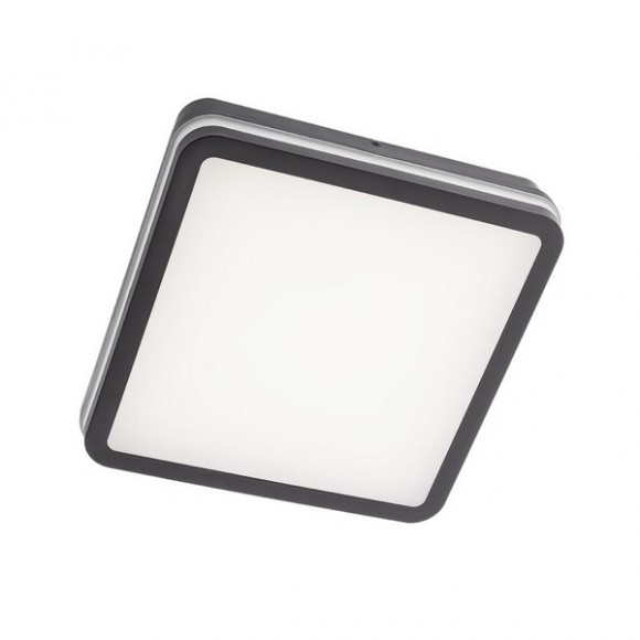 Redo 90288 ISOLA exteriérové přisazené stropní svítidlo SMD LED 24W | 2120lm | 3000/4000/6500K | IP54 - tmavošedá