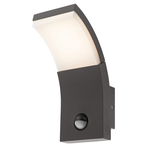 Redo 9714 LED venkovní nástěnné svítidlo s pohybovým čidlem Slider 1x7W | 480lm | 3000K | IP54 - tmavě šedá