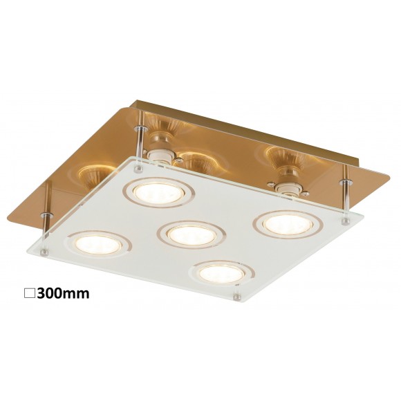 RABALUX 2253 Naomi stropní svítidlo LED GU10 5x5W bronz