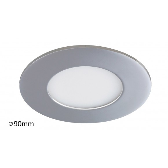 Rabalux 5584 LED koupelnové zápustné a přisazené stropní svítidlo Lois 1x3W | 170lm | 4000K | IP44 - chrom, bílá