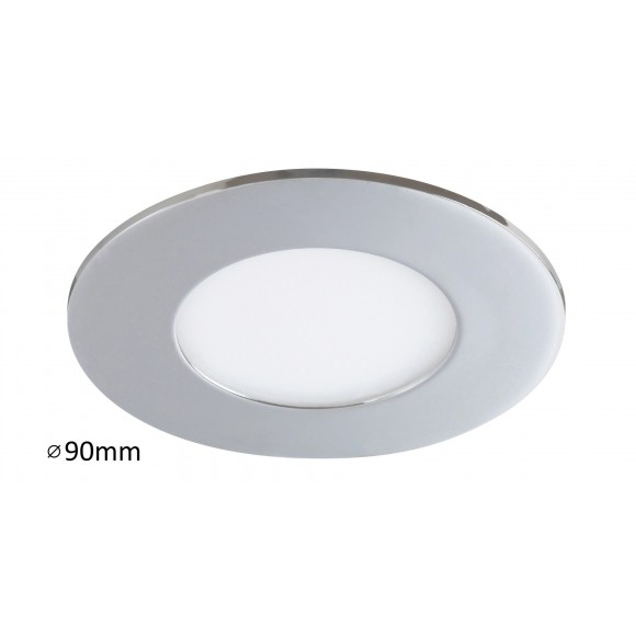 Rabalux 5588 LED koupelnové zápustné a přisazené stropní svítidlo Lois 1x3W | 170lm | 3000K | IP44 - chrom, bílá