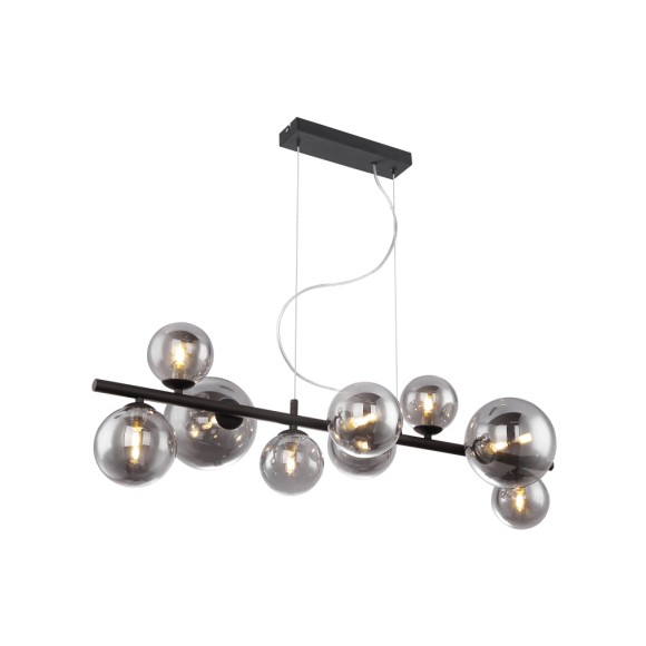 Globo 56133-9H LED závěsné stropní svítidlo Panda 9x3W | 720lm | 3000K - černá, kouřová