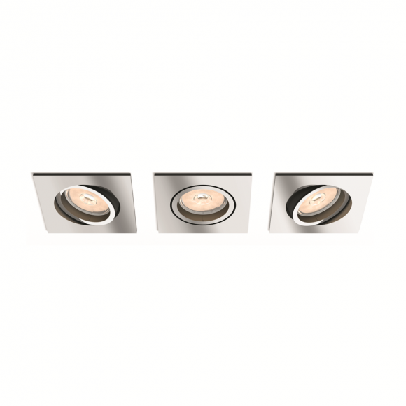 Philips 50403/11/PN zápustná bodová svítidla Donegal 3x5,5W|GU10 - triple pack