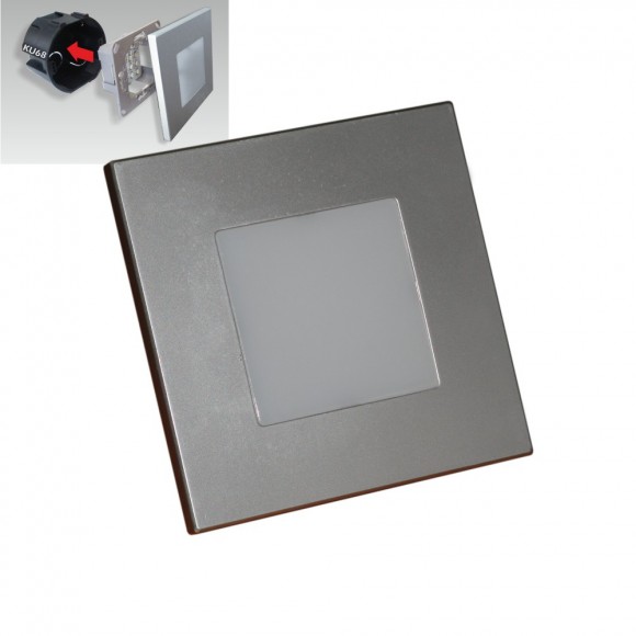 Emithor 48302 LED zápustné bodové svítidlo Step light 1x1W | 60lm | 4000K - stříbrná