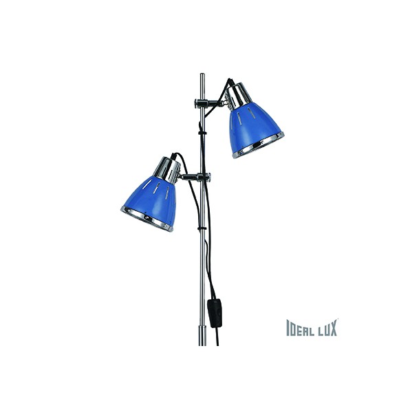 stojací lampa Ideal lux Elvis PT2 2x60W E27  - modrá
