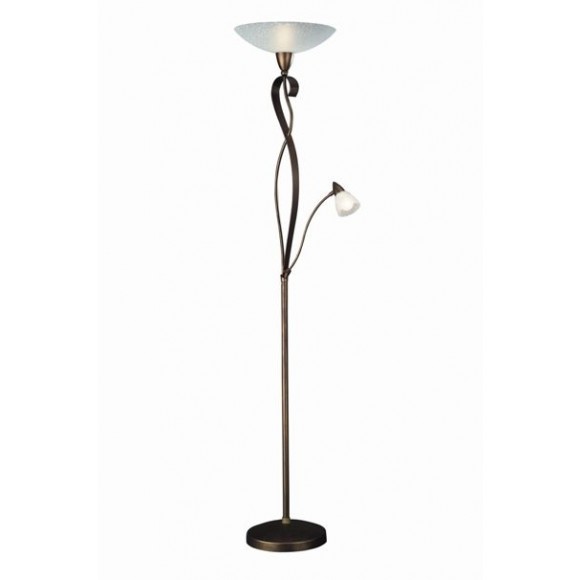 stojací lampa Philips Massive 1x40W E14  - hnědá