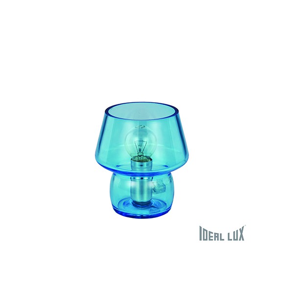 stolní lampa Ideal lux ZENO 1x40W E14  - azurová modrá
