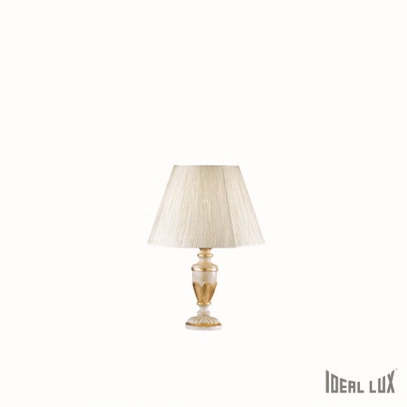 stolní lampa Ideal lux FLORA 1x60W E27  - starožitná slonová kost/zlatá