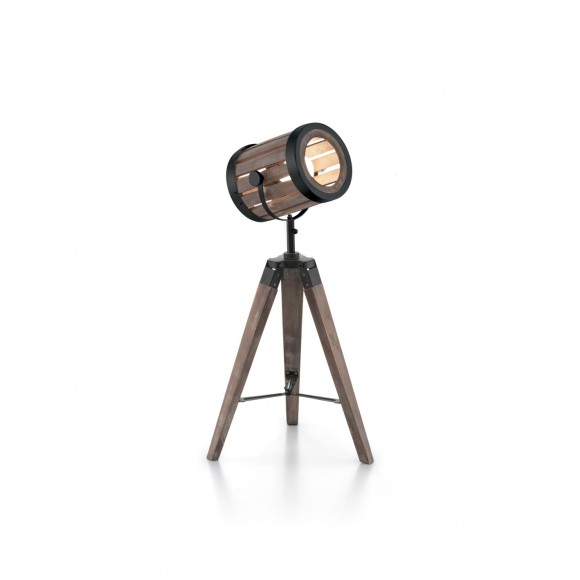 stojací lampa Ideal Lux Torchio PT1 1x60W E27 - přírodní dřevo