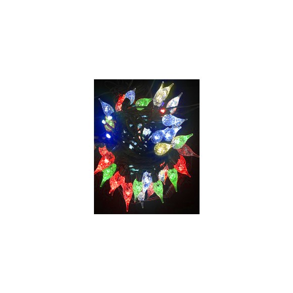 Světelný LED řetěz - barevné šišky 33619